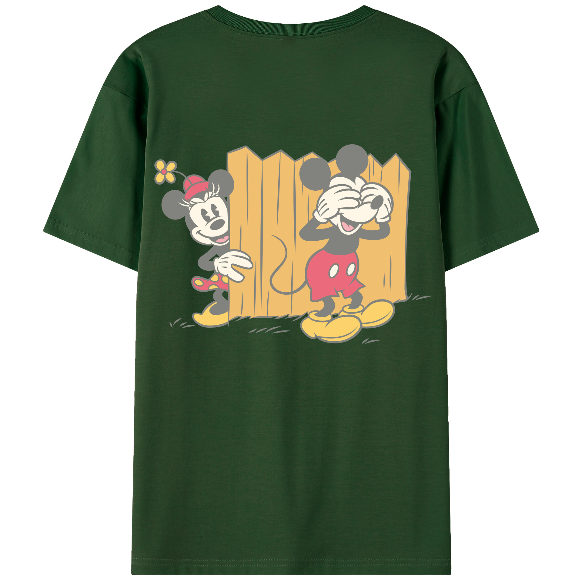 （画像用） ミッキーマウス Mickey Mouse 綿100％半袖Tシャツ（背面プリント）